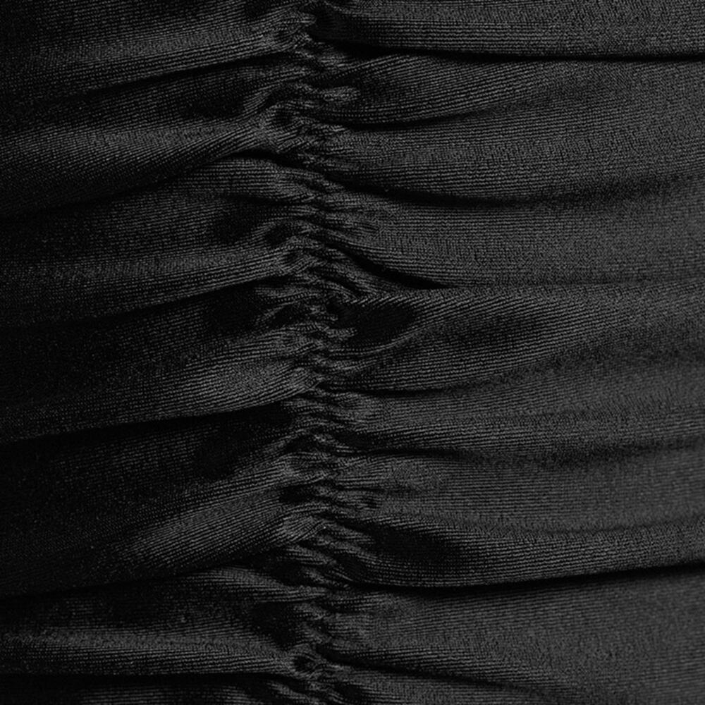 Good American Strapless Ruched One-Piece Swimsuit in Black 2/Medium - Picture 3 of 11